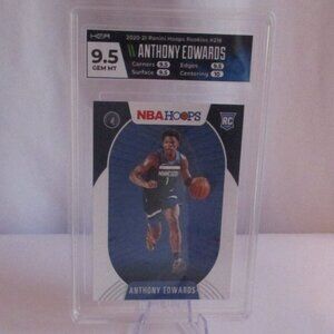 2020-21 Panini Hoops Rookies Anthony Edwards HGA 9.5